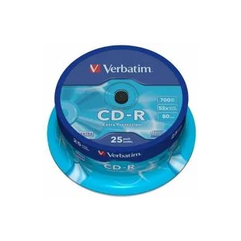 Verbatim CD-R, 700 MB, 52x, със защитно покритие, 25 броя в шпиндел, office1_2065100065
