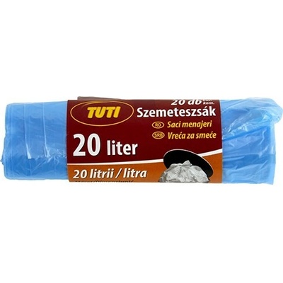 TUTI Vrecia na odpadky 20 l 9µm 20 ks modrá