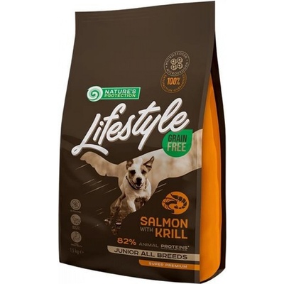 Nature's Protection Dog LifeStyle Grain Free Junior All Breeds Salmon & Krill 1,5 kg