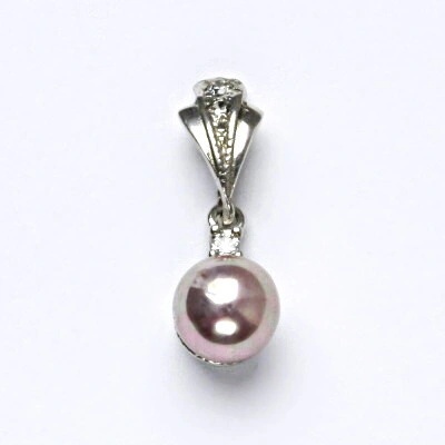 Čištín Stříbrný přívěsek um. perla s perleťovým leskem do fialova P 1190 1