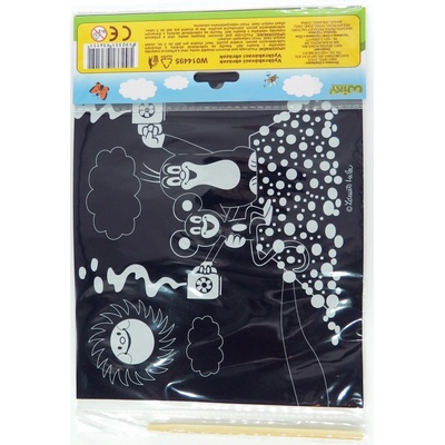 Škrabací Vyškrabovací obrázek Krtek A4 mix druhů 19x26cm – Zboží Dáma