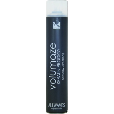 Allwaves volumaze keratin prodigy hair spray ultra strong objemovy lak na vlasy s keratinom 750 ml