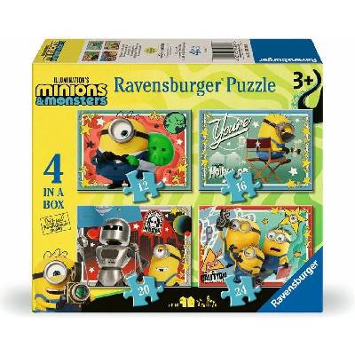 RAVENSBURGER Mimoni a monstra 4v1 12, 16, 20, 24 dílků