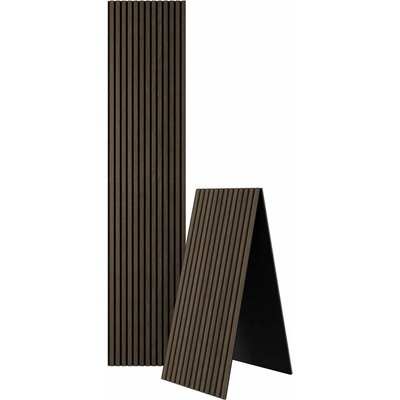 SAMONA DELUXE akustický panel 2400x520x18mm, ořech/černá, 54-240-11-84-12