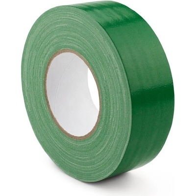 Hladká textilní páska WT-5561 – textil potažený PE, zelená, 25 mm × 50 m
