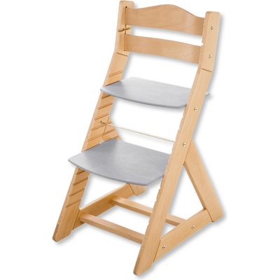 Hajdalánek Rostoucí židle Maja opěrka do kulata dub světlý / světle šedá