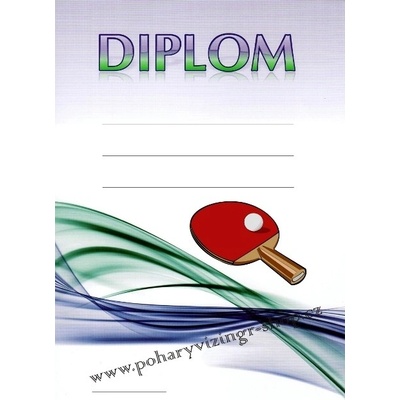 Ping pong diplom A4 č.12