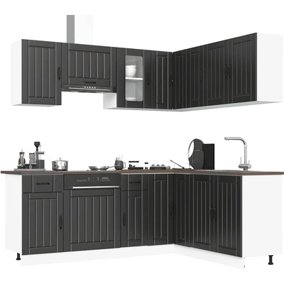 vidaXL Комплект кухненски шкафове от 11 части Kalmar, инженерно дърво (3314942)