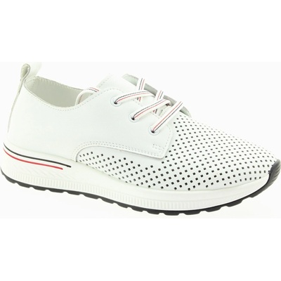 Looke kožené polobotky Liora white L1445_68