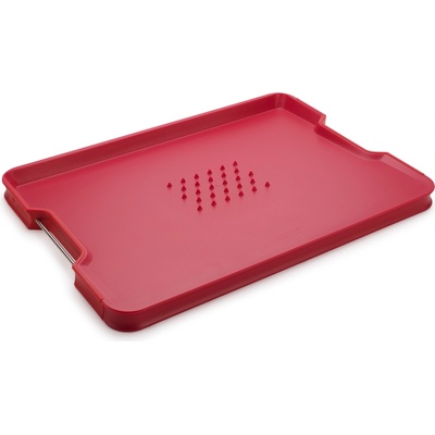 Joseph Joseph Дъска за рязане Cut&Carve Plus с дръжки L червена (60207)