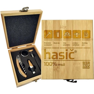 Sablio Dárková sada na víno Hasič: 147×168×49 mm