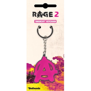 Prívesok na kľúče Rage 2 Metal Keychain Anarchy 4 cm