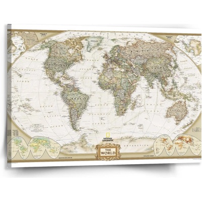 Sablio Obraz Mapa světa - 150x110 cm