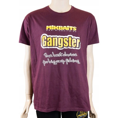 Mikbaits T-Shirt Gangster pánska rybárska košeľa burgundy