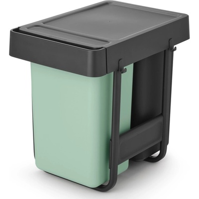 Brabantia Vestavný koš Sort & Go 2 x 15 L tmavě šedá a nefritově zelená 232503