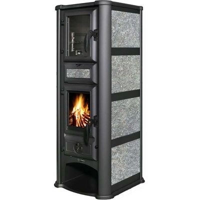 Tim Sistem Lederata plus ECO 8,2 kW vývod horní 120 mm na tuhé palivo bez výměníku šedé