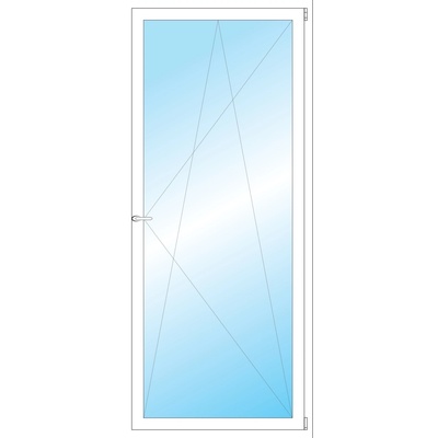 OKNA HNED Plastové okno 90x208 cm bílé otevíravé a sklopné pravé