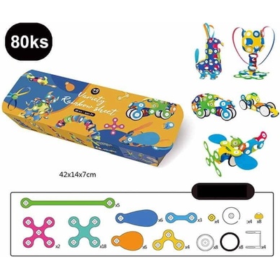 CAB Toys Magnetická stavebnica Flexy - 80ks