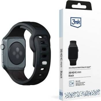 3MK силиконова каишка за Apple Watch 38/40/41 мм, черна (5903108565578) (5903108565578)