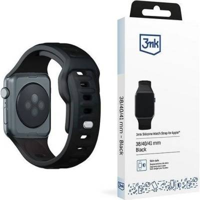 3MK силиконова каишка за Apple Watch 38/40/41 мм, черна (5903108565578) (5903108565578)