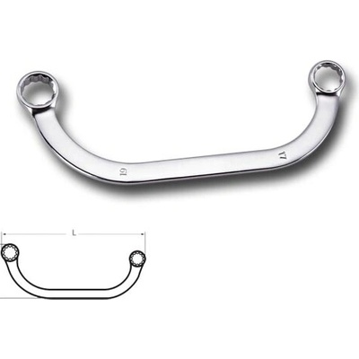Honiton Klíč zahnutý očkový 11x13 mm HMW1113E