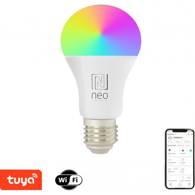 Immax NEO LITE Smart žárovka LED E27 9W RGB+CCT barevná a bílá, stmívatelná, WiFi, Tuya