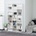 vidaXL Етажерка за компактдискове бяла 102x23x177, 5 см инженерно дърво (801778)