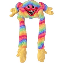 Svítící čepice Huggy Wuggy duhová s pohyblivýma ušima