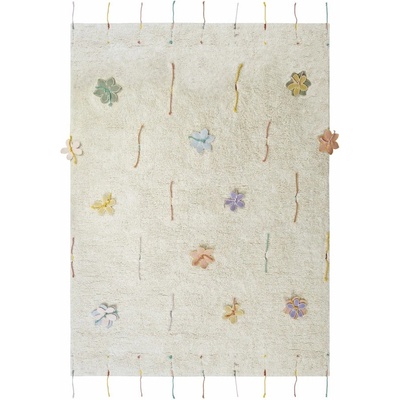 Lorena Canals Кремаво памучно детско килимче за игра 120x160 cm Wildflowers - Lorena Canals (C-WIFLOWER)