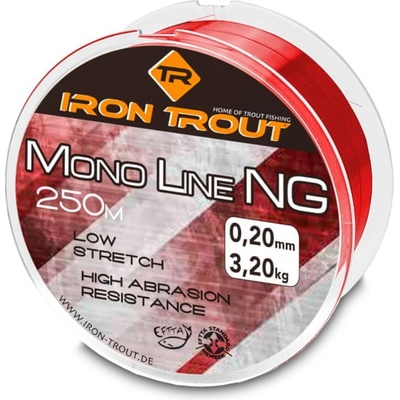 Iron Trout Mono NG Červená 250 m 0,16 mm