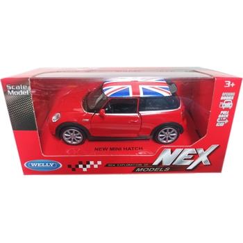 Welly Метална кола с отварящи се врати Мини Хеч New Mini Hatch Welly