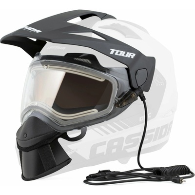 Sada pro elektrický výhřev plexi přileb Cassida Tour (čiré plexi, oranžová antifog clona)