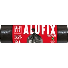 ALUFIX Vrecia na odpadky 180 l 45µm 10 ks čierna