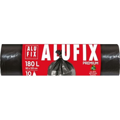 ALUFIX Vrecia na odpadky 180 l 45µm 10 ks čierna