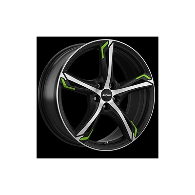 Ronal R62 7,5x17 5x108 ET45 black polished green
