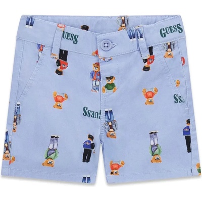 Guess Светло сини панталони за мини момче покрити с шарени мечета Guess