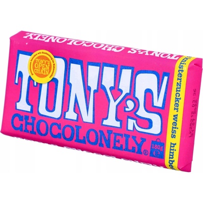 Tony's bílá čokoláda s malinami 180 g