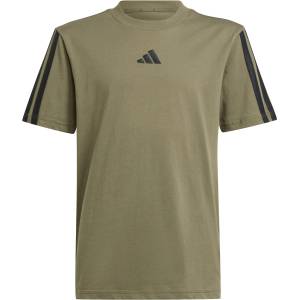 adidas Юношеска тениска adidas 3 Stripe Essentials T-Shirt Junior - Olive Strata