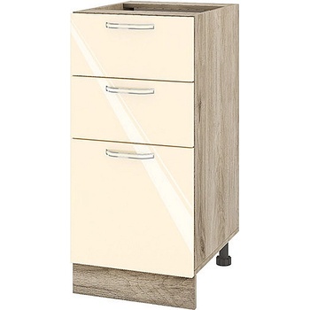 ИРИМ Долен кухненски шкаф Сити АРФ-Бежово гланц-05-27 40 см