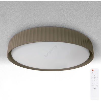Brilagi - димируемо LED таванно осветително тяло LUCIA, 60 W, 230 V, Ø 59 см, таупе + с дистанционно управление (BG3486)