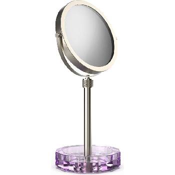 Decor Walther Козметично огледалце Kristall с лилава основа никел (0942080)