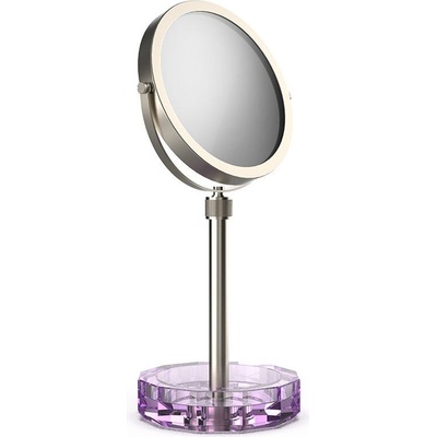 Decor Walther Козметично огледалце Kristall с лилава основа никел (0942080)