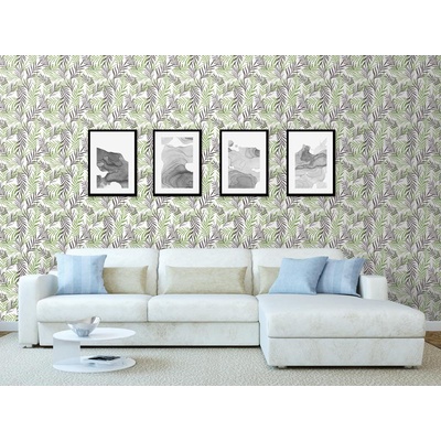 DIMEX ART Луксозна флизелинова тапета зелени и черни листа
