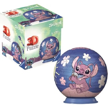 Ravensburger - Puzzle 3D puzzleball Disney Stitch: Angel - 40 - 99 piese