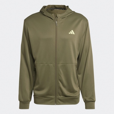 adidas pánska mikina TR ES+ FZ JA IJ9613 olivový