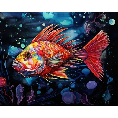 ZUTY Obrazy na stenu - Farebná ryba Rámovanie: bez rámu a bez vypnutia plátna, Rozmer: 40x50 cm