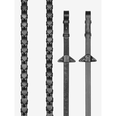 LeMieux Kožené s pleteným úchopem Black/Silver Drezurní – Hledejceny.cz