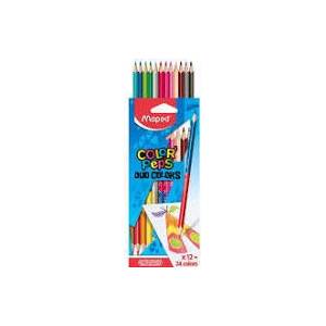 Maped Двувърхи моливи MAPED Color Peps Duo 24 цвята