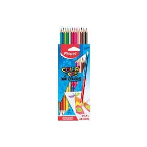 Maped Двувърхи моливи MAPED Color Peps Duo 24 цвята