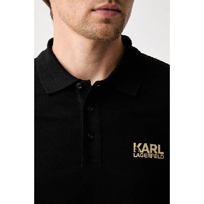 Karl Lagerfeld тениска с яка мъжка от памук с еластан (500235.745780)